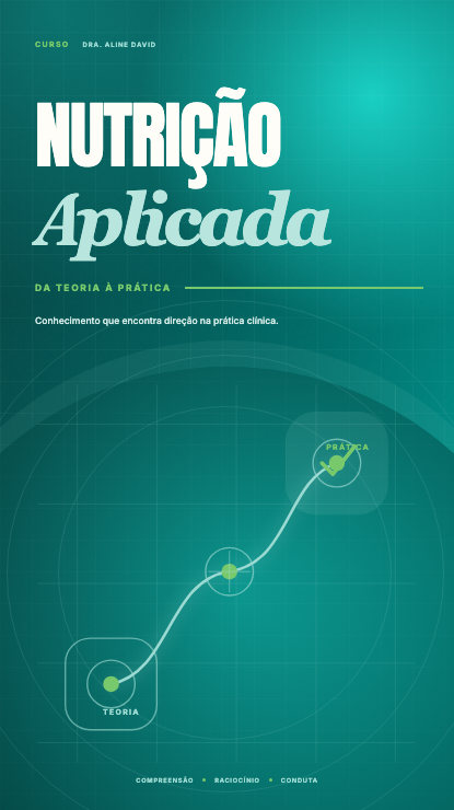 Capa do curso Nutrição Aplicada, da Dra. Aline David